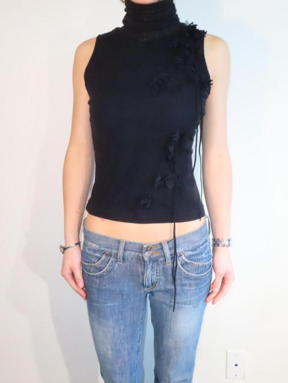 Women's Black and Multi Vests-tanks-cami